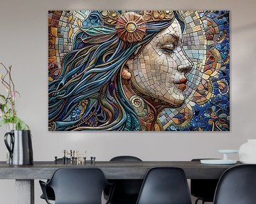 Frau im Mosaik von Egon Zitter
