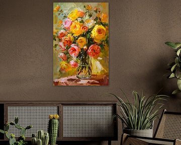 Bouquet printanier de renoncules sur ARTemberaubend