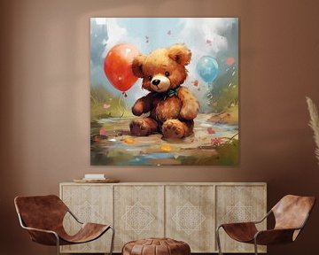 Feestelijke teddybeer van The Xclusive Art