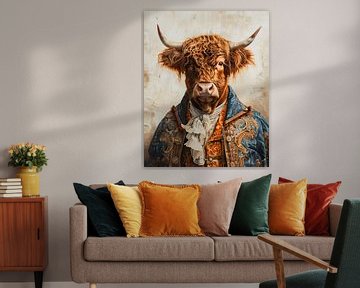 Portrait d'un Highlander écossais sur But First Framing