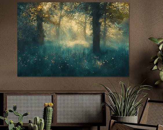 Voorbeeld van het werk in een kamer