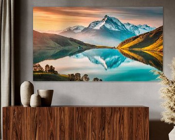 Landscape with lake and mountains by Mustafa Kurnaz