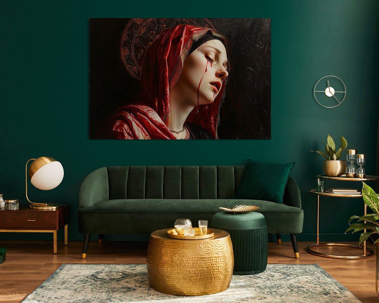 Voorbeeld van het werk in een kamer