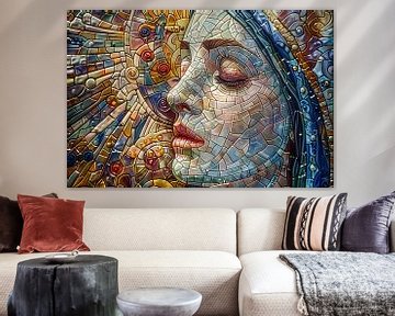 woman in mosaic by Egon Zitter