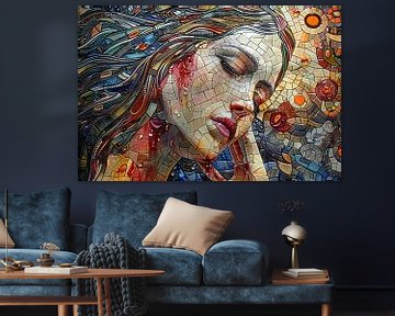 woman in mosaic by Egon Zitter