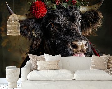 Royal splendour: A portrait of untamed beauty by Klaus Tesching - Art-AI