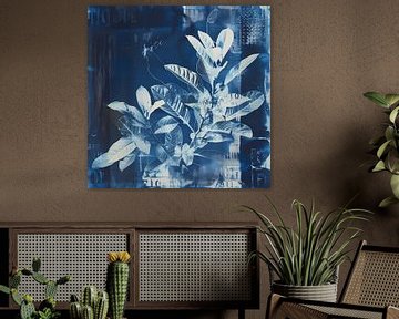 blue cyanotype silhouette plant by Ariadna de Raadt-Goldberg