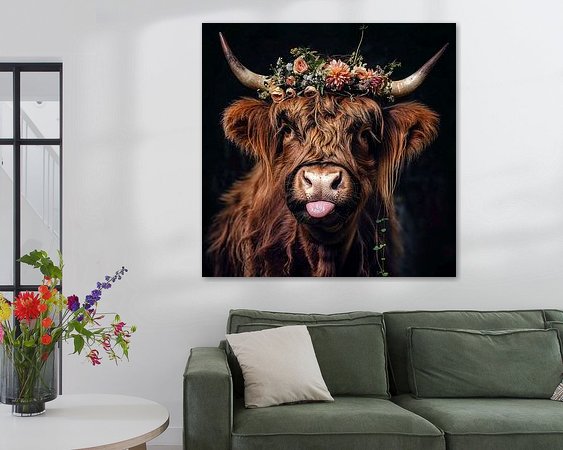 Voorbeeld van het werk in een kamer