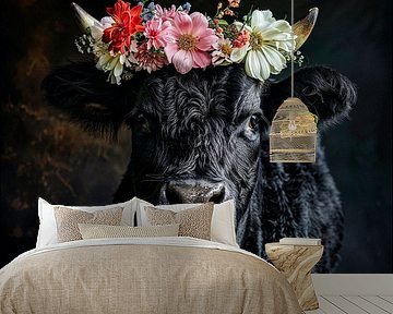 Elegance in bloom: a play of light and life by Klaus Tesching - Art-AI