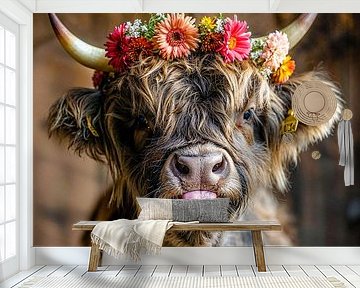 Joyful idyll: A smile from the heart by Klaus Tesching - Art-AI