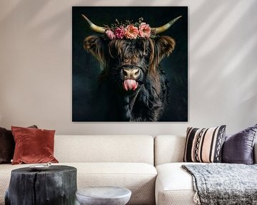 Floral mischief: a touch of wildness by Klaus Tesching - Art-AI