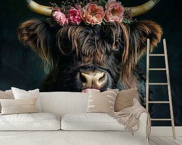 Floral mischief: a touch of wildness by Klaus Tesching - Art-AI