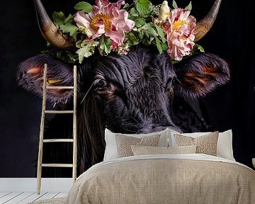 Jocular idyll: The dreamy muse of the willows by Klaus Tesching - Art-AI