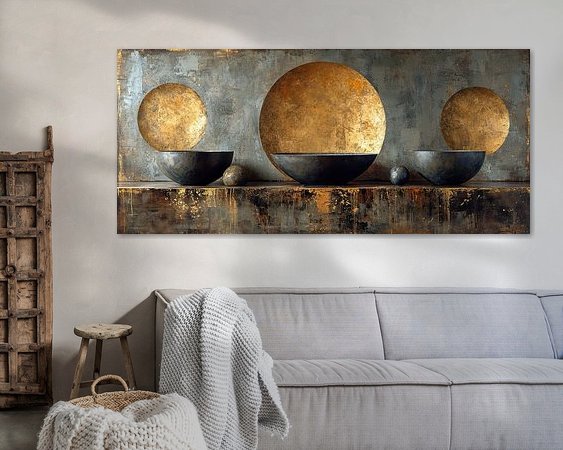 Voorbeeld van het werk in een kamer