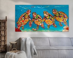 Voorbeeld van het werk in een kamer