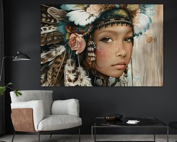 Portrait, illustration in pastel colours by Atelier Pink Blossom