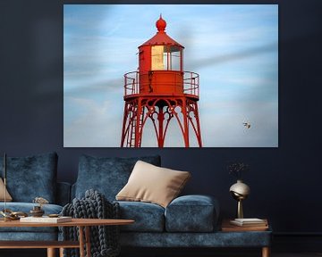 Red lighthouse on Vlissingen promenade, Zeeland by The Book of Wandering