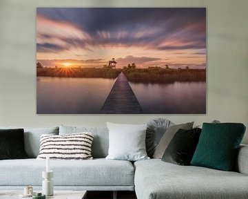 The watchtower in Noordlaren on the Zuidlaardermeer lake by Marga Vroom