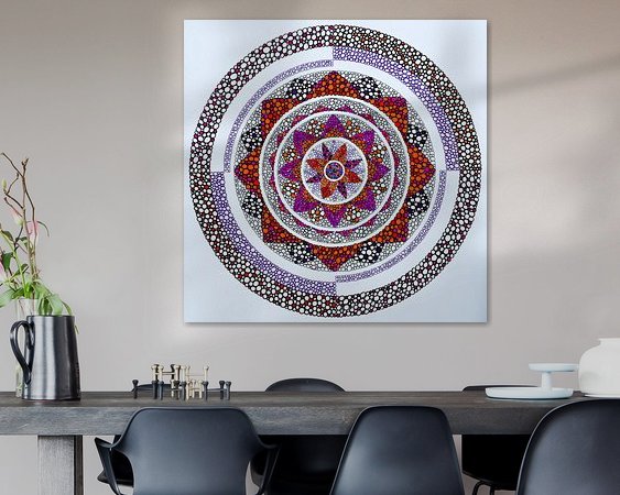 Voorbeeld van het werk in een kamer