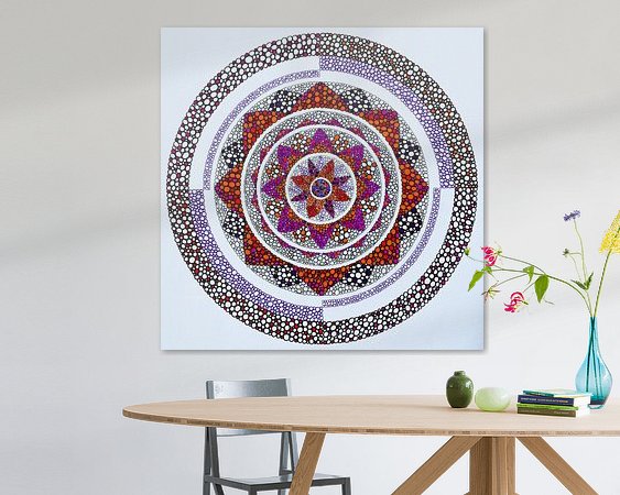 Voorbeeld van het werk in een kamer