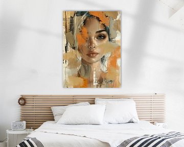 Modern abstract portrait by Carla Van Iersel