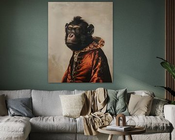 Portrait d'un singe sur But First Framing