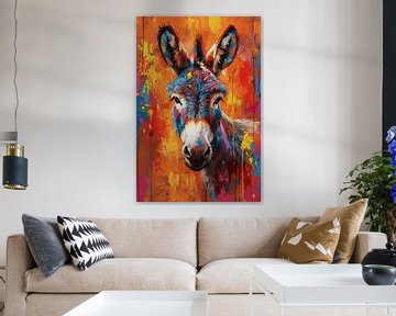 Colorful cute donkey by haroulita