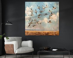 Voorbeeld van het werk in een kamer