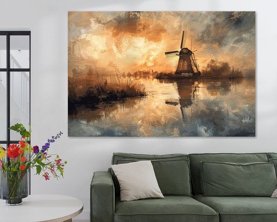 Voorbeeld van het werk in een kamer