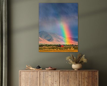 Regenboog over Winnemucca, Nevada van Henk Meijer Photography