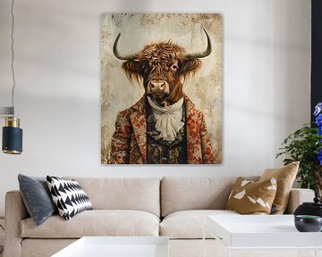 Chic Scottish Highlander Portrait by But First Framing