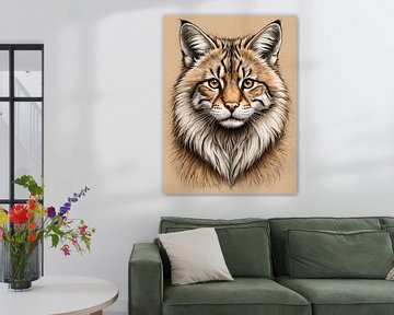 Portrait of a wild cat by H.Remerie Photography and digital art