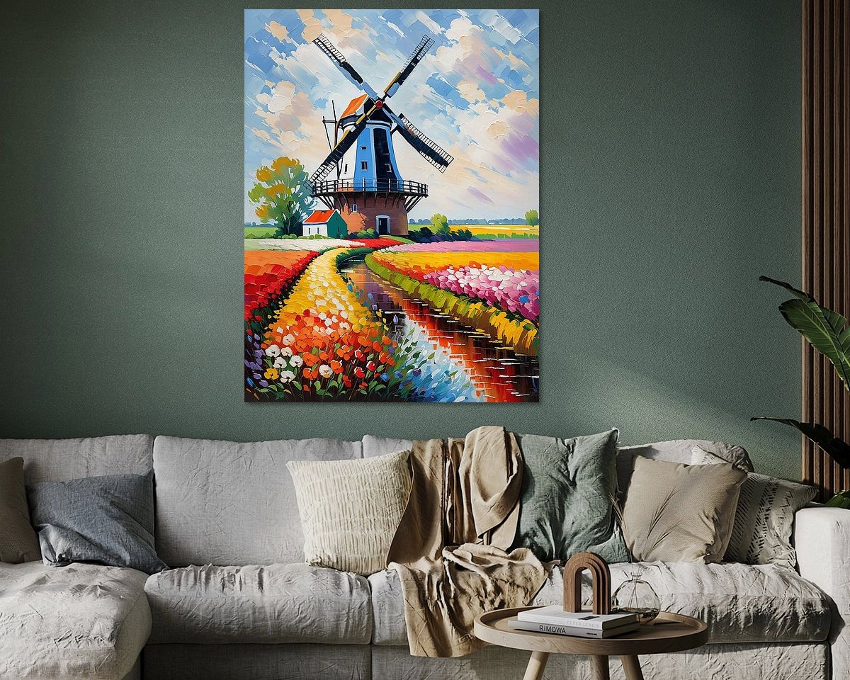 Voorbeeld van het werk in een kamer