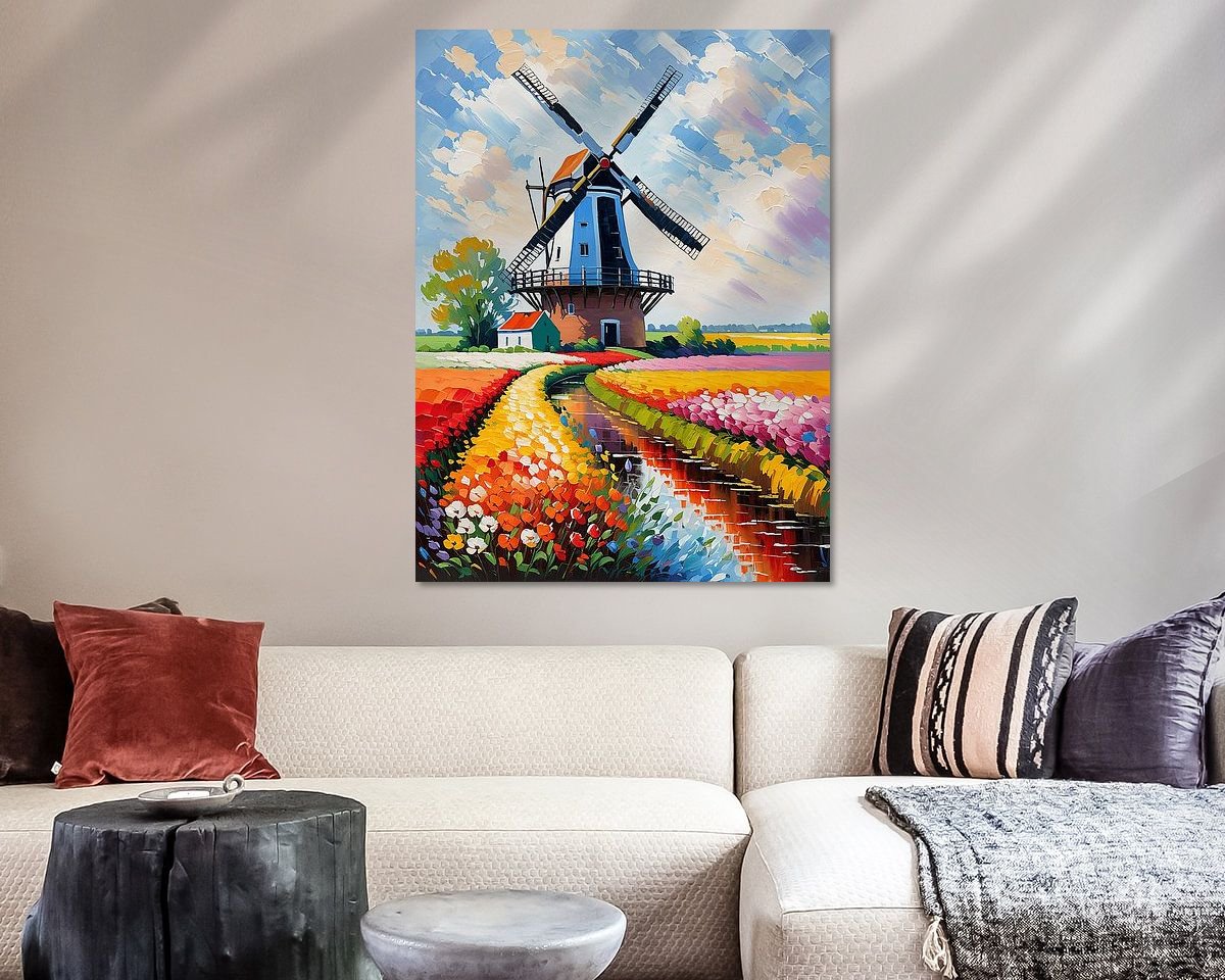 Voorbeeld van het werk in een kamer