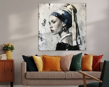 Modern Meisje met de Parel | Meisje van Vermeer van ARTEO Schilderijen