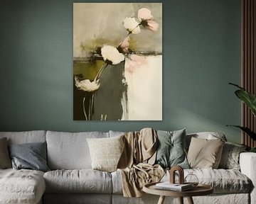 Bloemen , modern en abstract van Japandi Art Studio