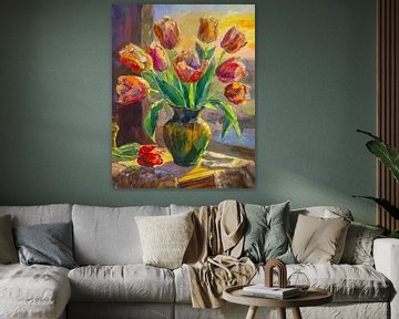 tulip on vase