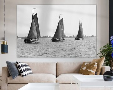 3 sailing botters by Marian Sintemaartensdijk