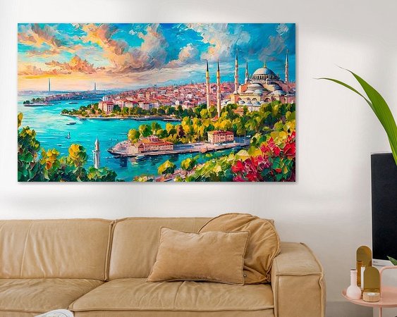 Voorbeeld van het werk in een kamer