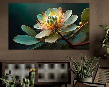 Blume mit Blätter im Wald