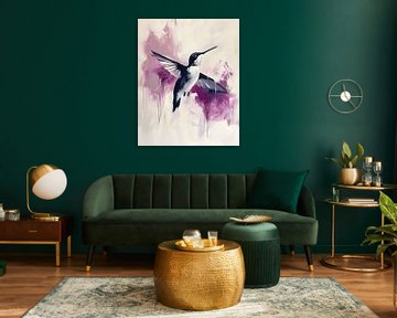 Flying hummingbird by But First Framing