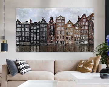 Peinture historique d'Amsterdam sur Anton de Zeeuw