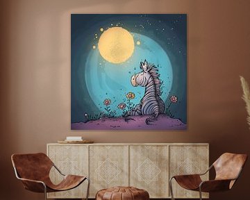 Pastel Zebra Party van Karina Brouwer