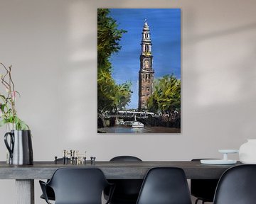 Westerkerk in Amsterdam Malerei von Anton de Zeeuw