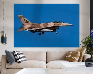 Brown Aggressor F-16 in landing by HB Photography