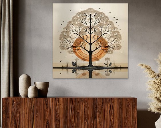 Voorbeeld van het werk in een kamer