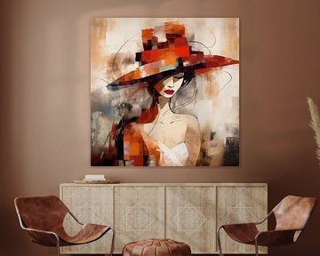 Femme avec chapeau sur Cafe Noir