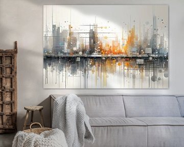 Abstract skyline NYC by Thea