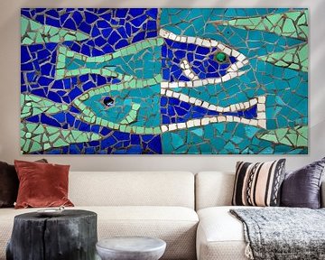 Mosaik aus Fischen - Kunst von Carla Caribbean von Karel Frielink