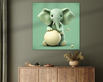 Green Little Elephant